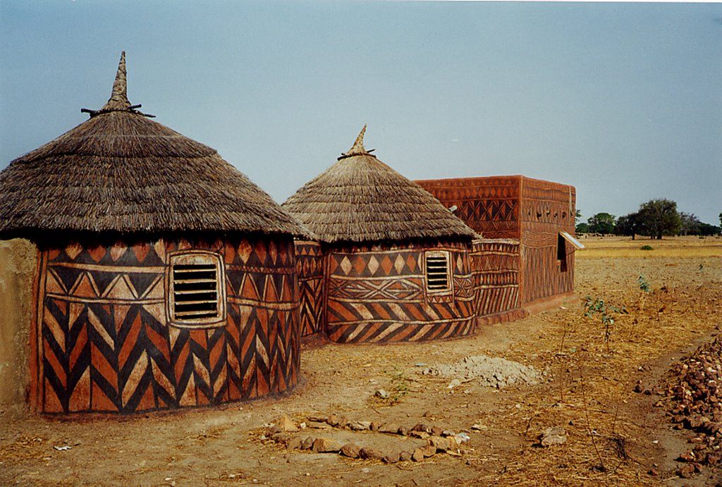 Hand painted houses of Tiebele, Burkina Faso